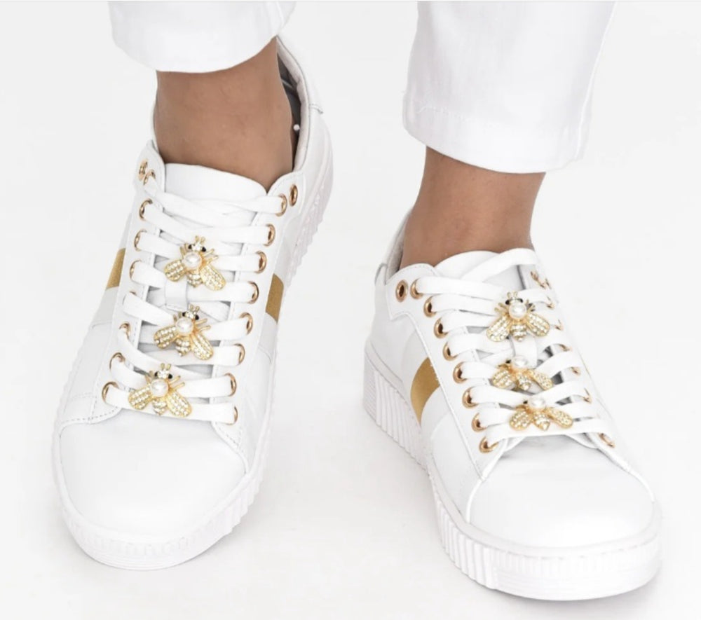 Hinako Bee Sneaker White/gold
