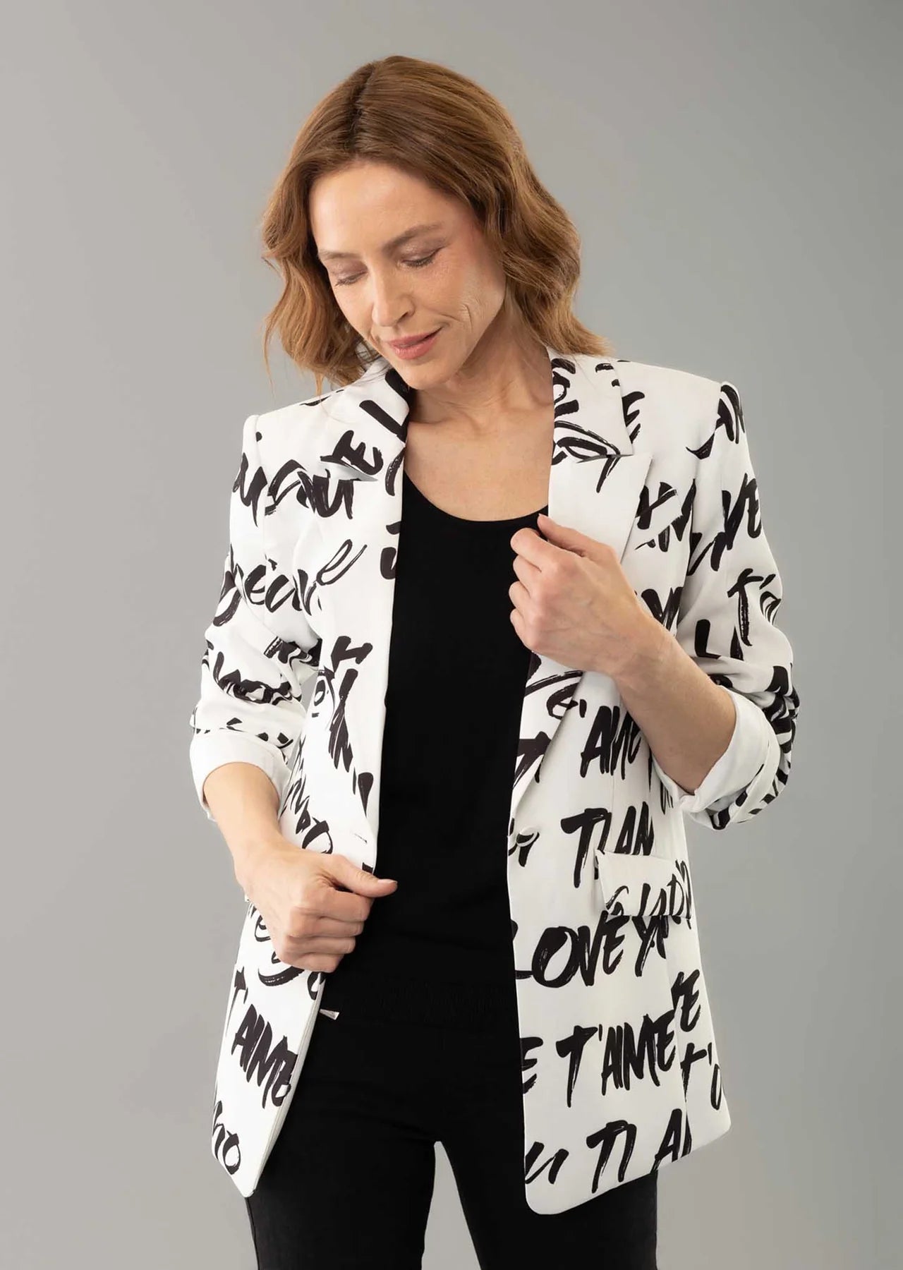 
                  
                    Eleanor Fabric 28'' Printed Jacket
                  
                