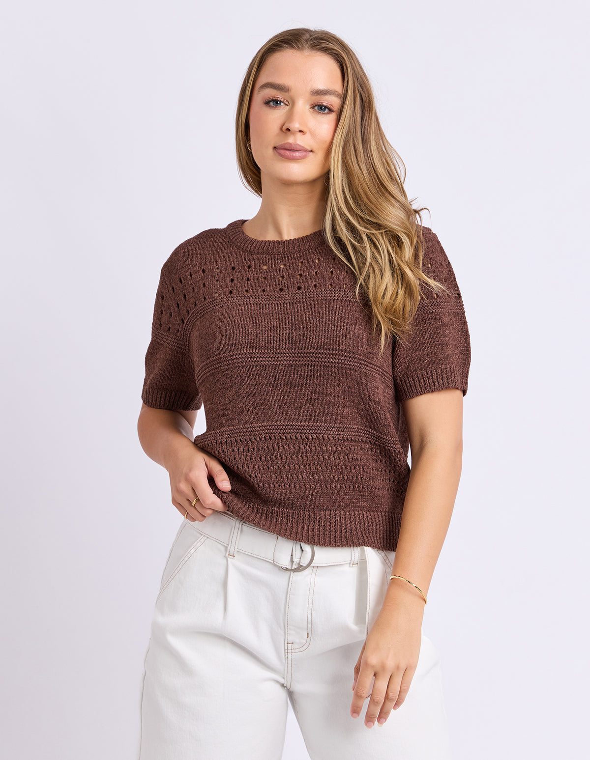 
                  
                    FOXWOOD SABLE KNIT TOP-CHOCOLATE
                  
                