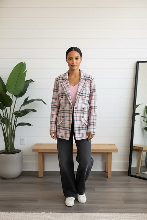 
                  
                    CHARLOTTE BLAZER PINK PLAID
                  
                