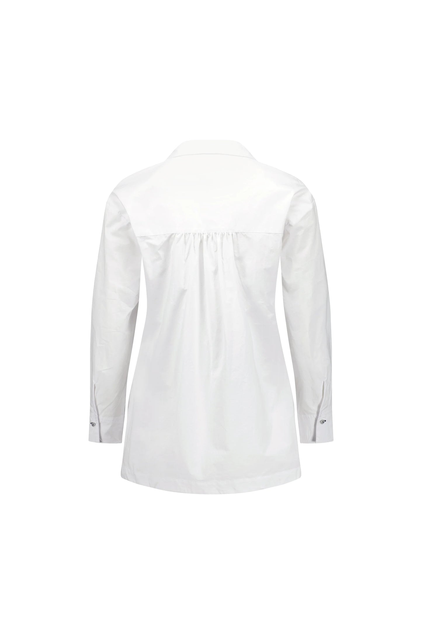 
                  
                    4441 White/Ink - Shirt with Contrast Coloured Stitching and Side Splits
                  
                