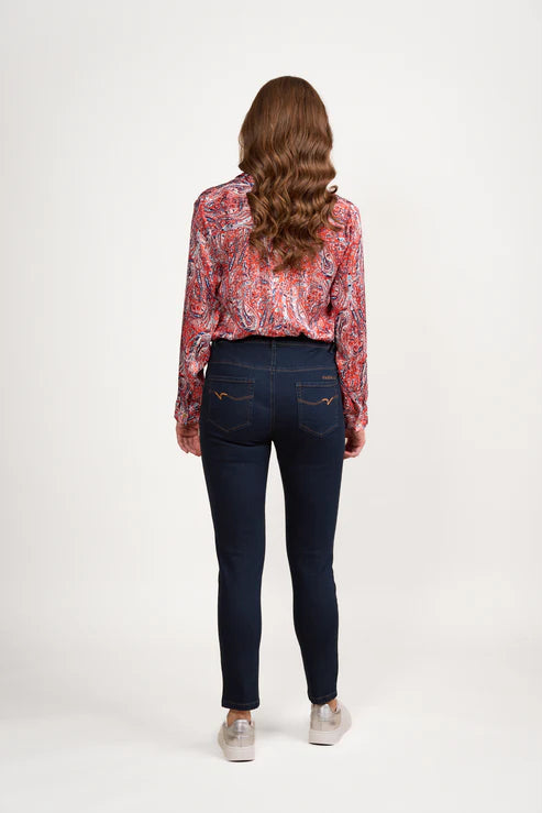 
                  
                    5009 Vassalli Skinny Leg Ankle Grazer Jean with Side Waistband Elastic -indigo
                  
                