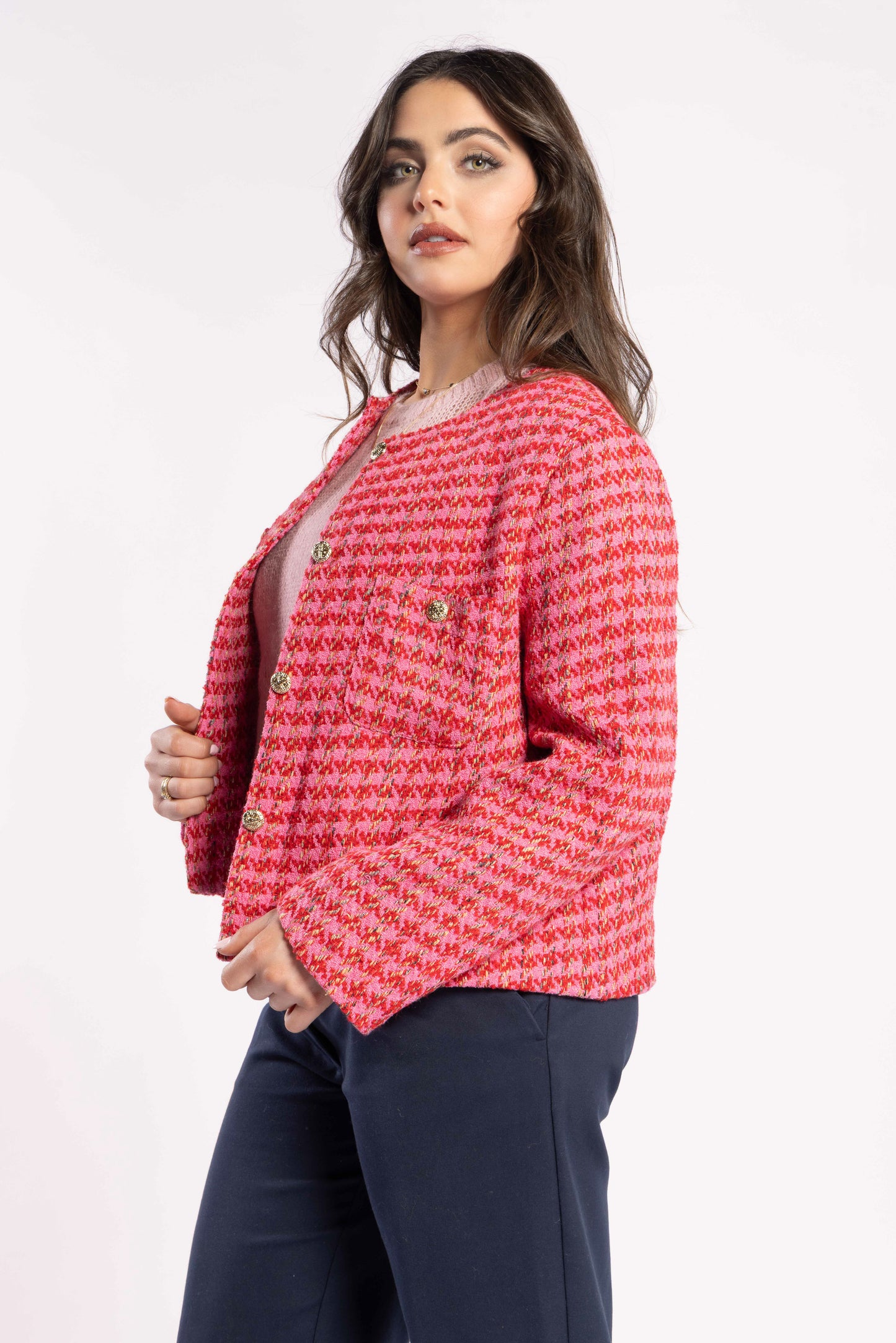 
                  
                    SEINE BLAZER-Pink herringbone/pink
                  
                