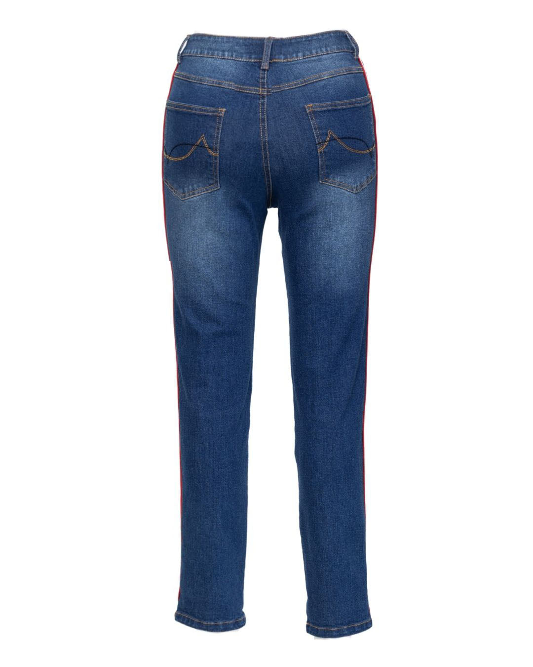 
                  
                    LORNA DENIM JEANS-RED STRIPE
                  
                