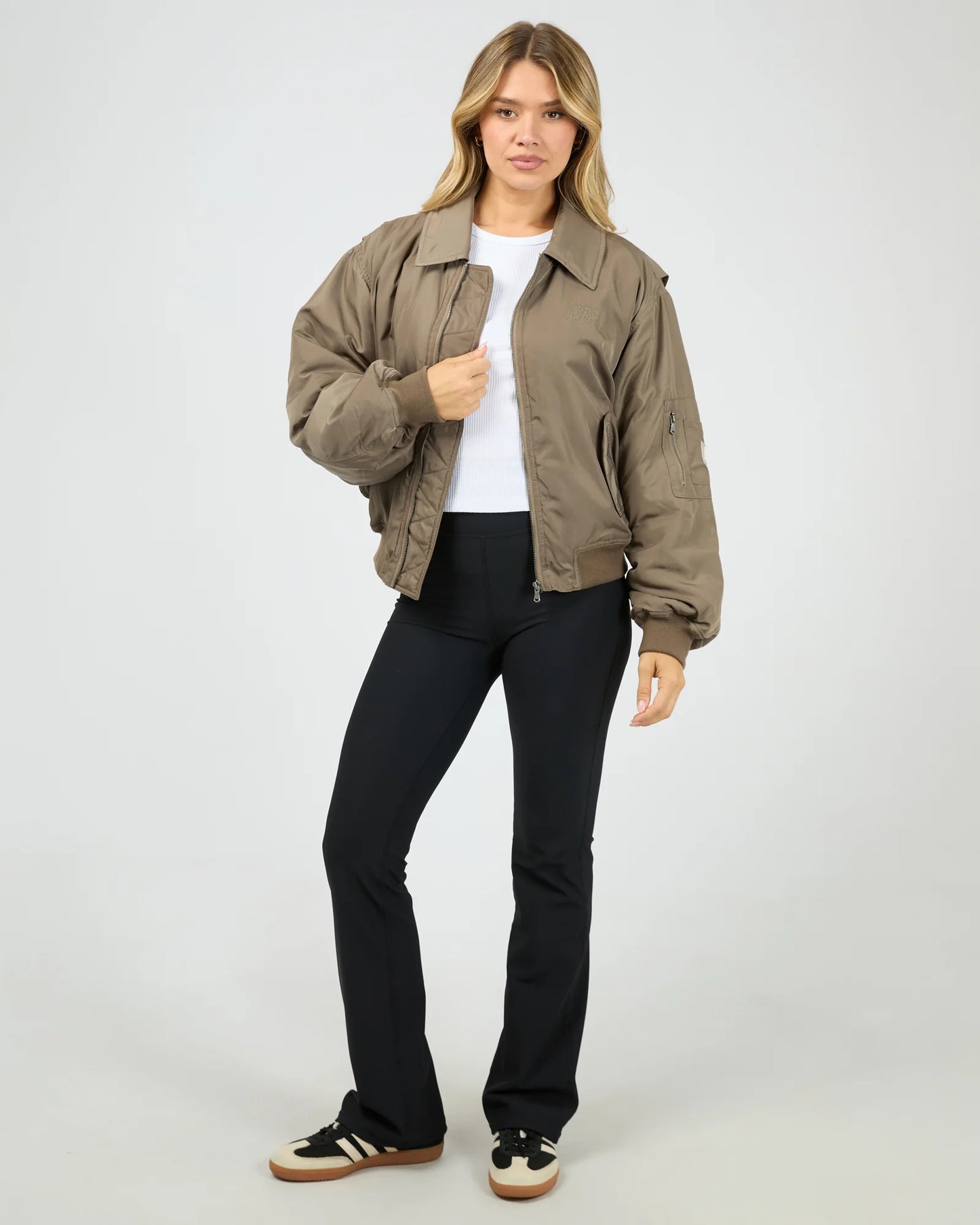 
                  
                    ALL ABOUT EVE Active Luxe Bomber Mocha
                  
                
