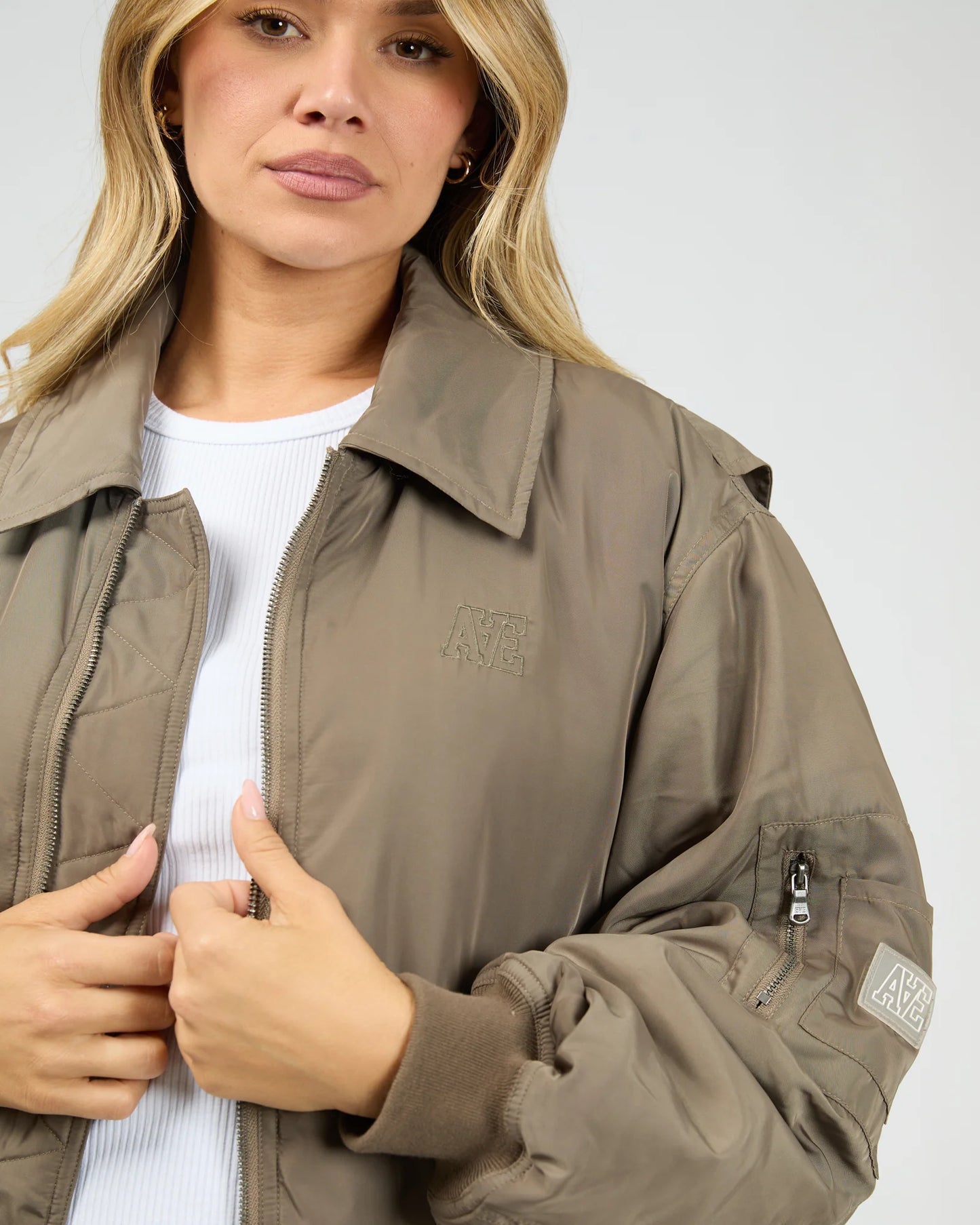 
                  
                    ALL ABOUT EVE Active Luxe Bomber Mocha
                  
                
