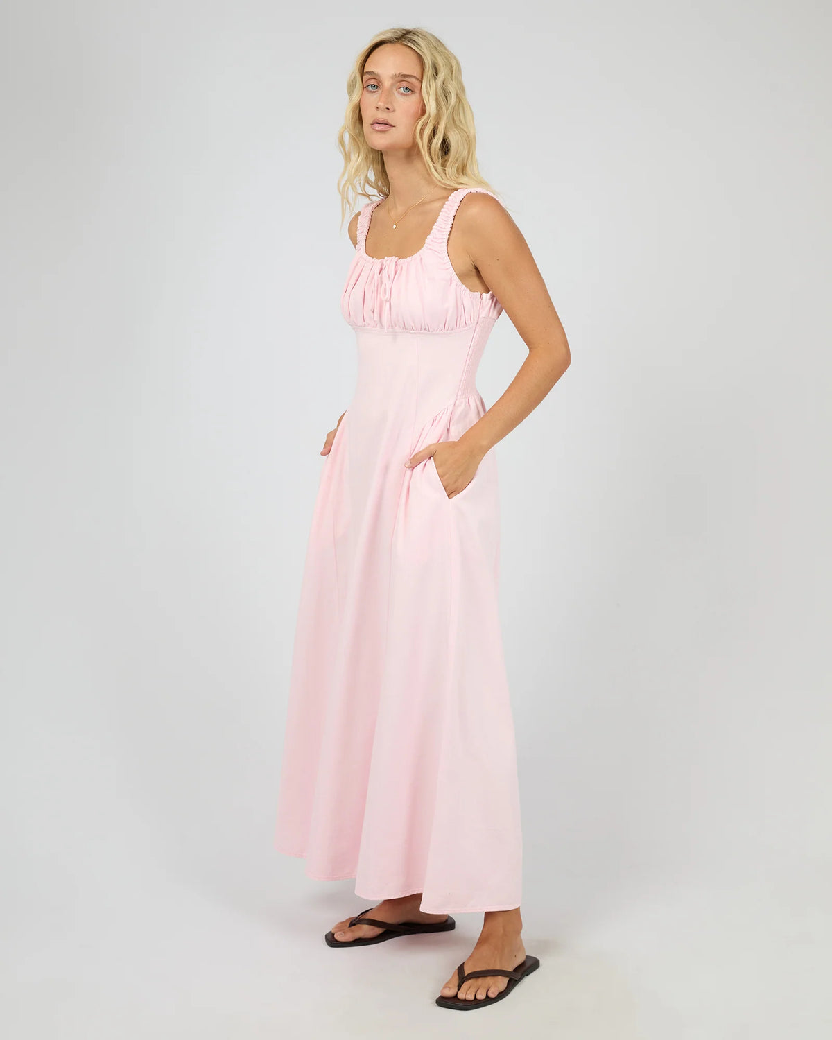 
                  
                    ALL ABOUT EVE POPPY DENIM DRESS-PINK
                  
                