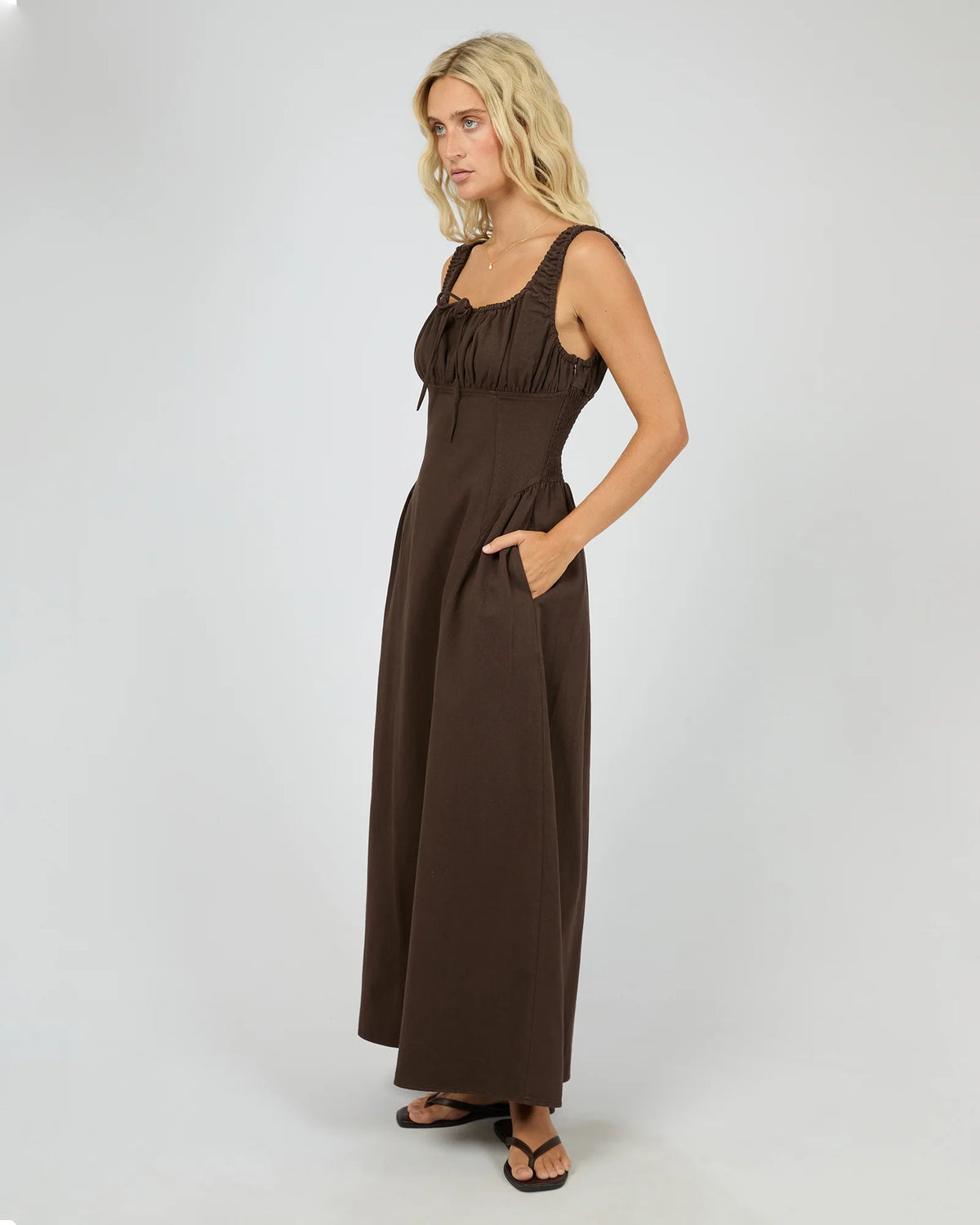 
                  
                    ALL ABOUT EVE POPPY DENIM DRESS-CHOCOLATE
                  
                