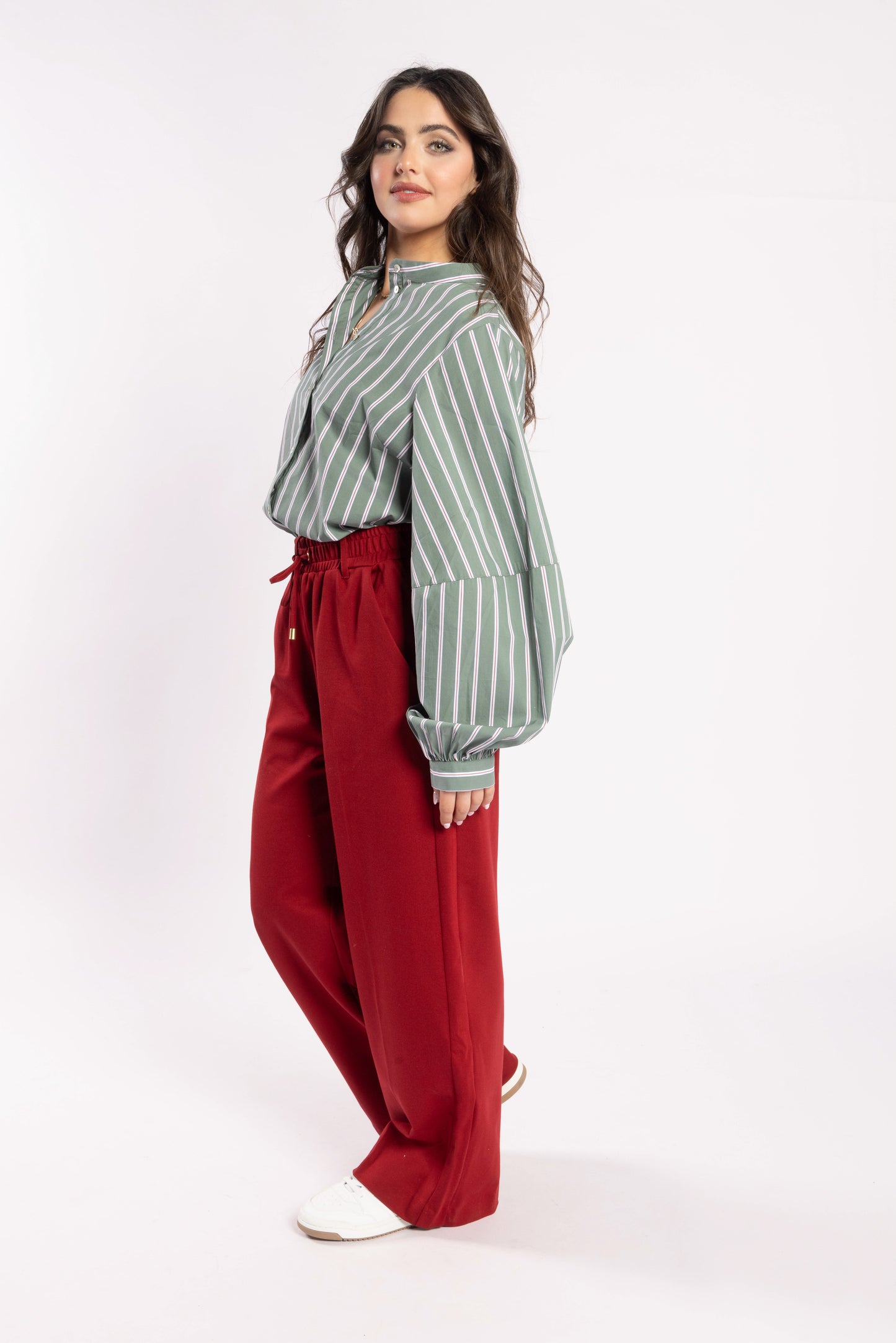 
                  
                    FRAY SHIRT-green stripe
                  
                