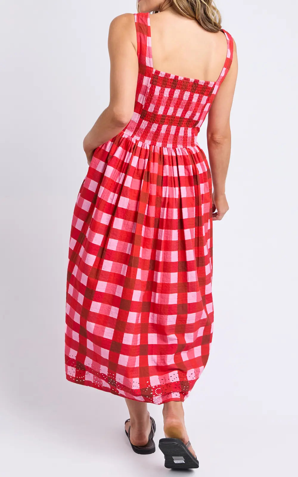
                  
                    EDIN DRESS -POPPY CHECK
                  
                