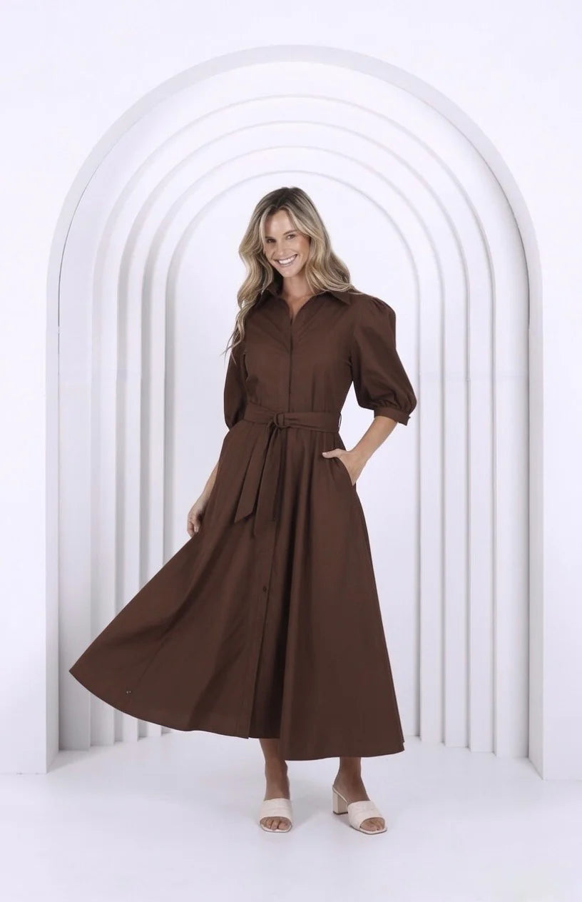 
                  
                    BIANCA DRESS - CHOCOLATE
                  
                