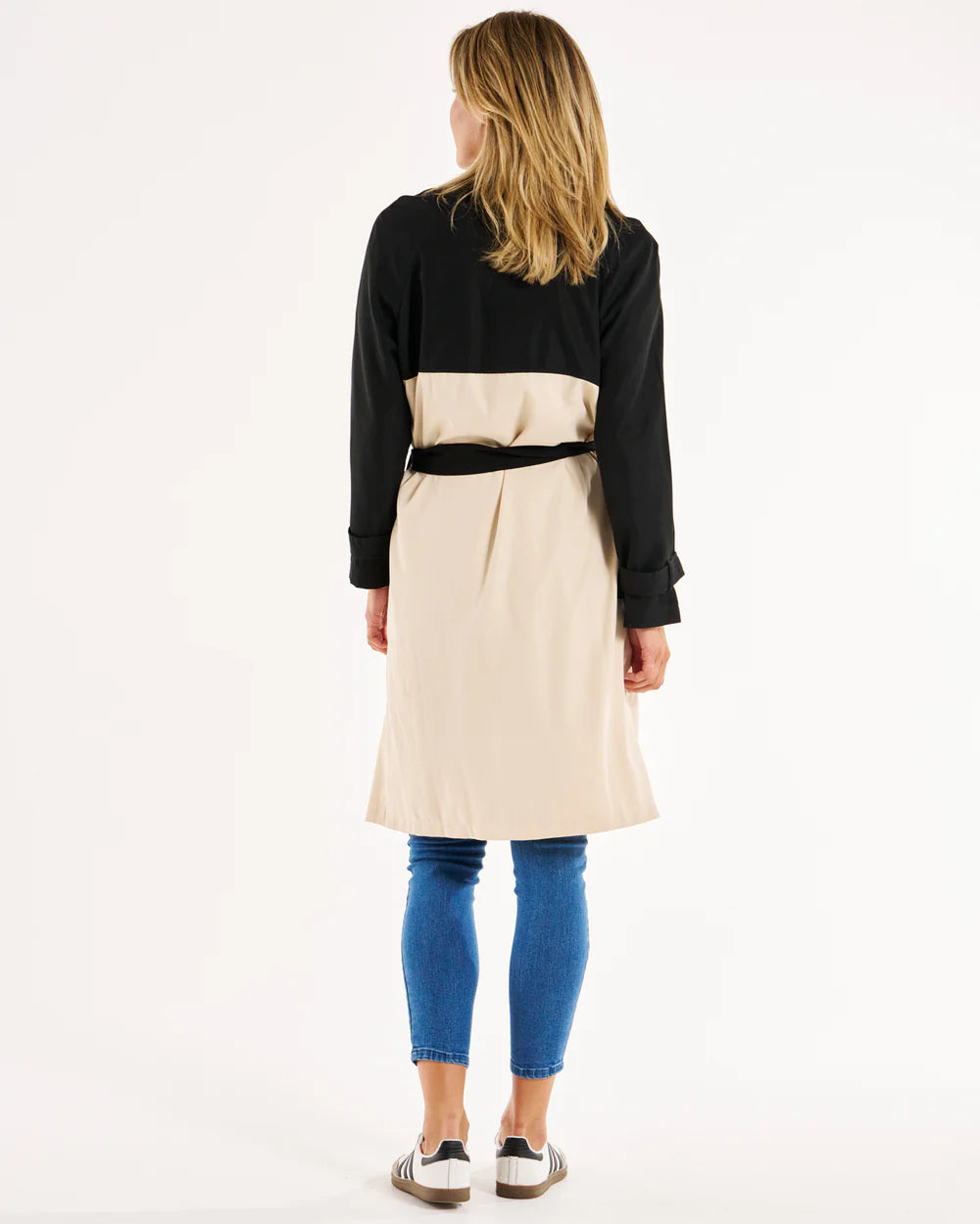 
                  
                    Splice Trench Coat - Black/Ivory
                  
                