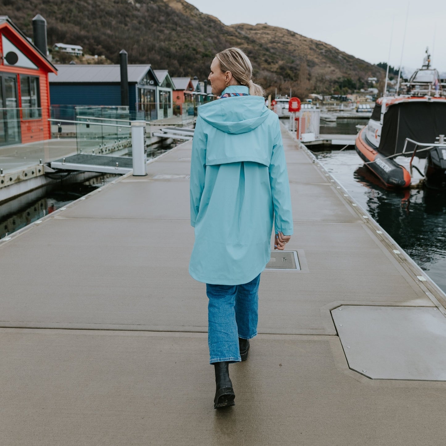 
                  
                    Billie - Women's PU Coated Rain Coat | Aqua
                  
                
