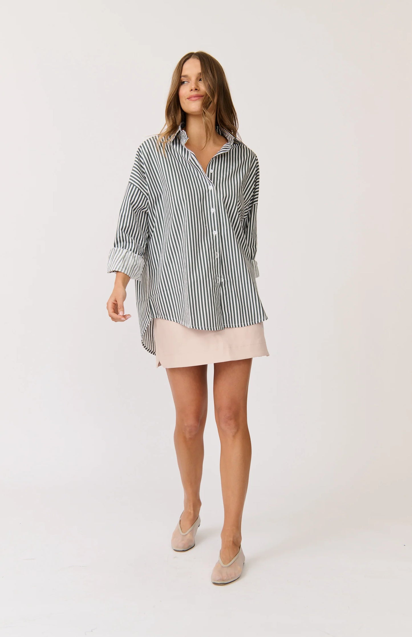 
                  
                    Tammy Shirt - Slate Stripe
                  
                