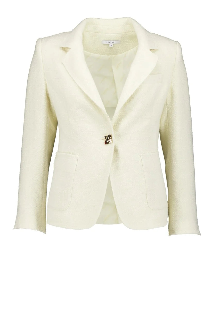 
                  
                    TUESDAY coco jacket-ivory channel-SIZE 14
                  
                