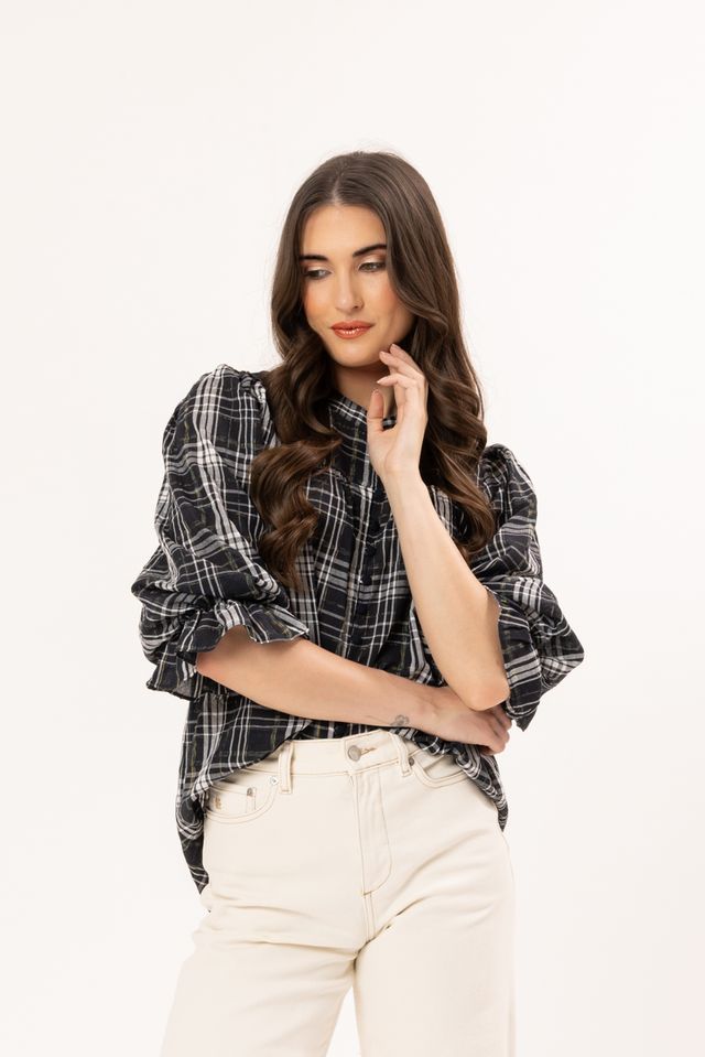 
                  
                    Seeking Lola CELIA BLOUSE-BLUE CHECK
                  
                