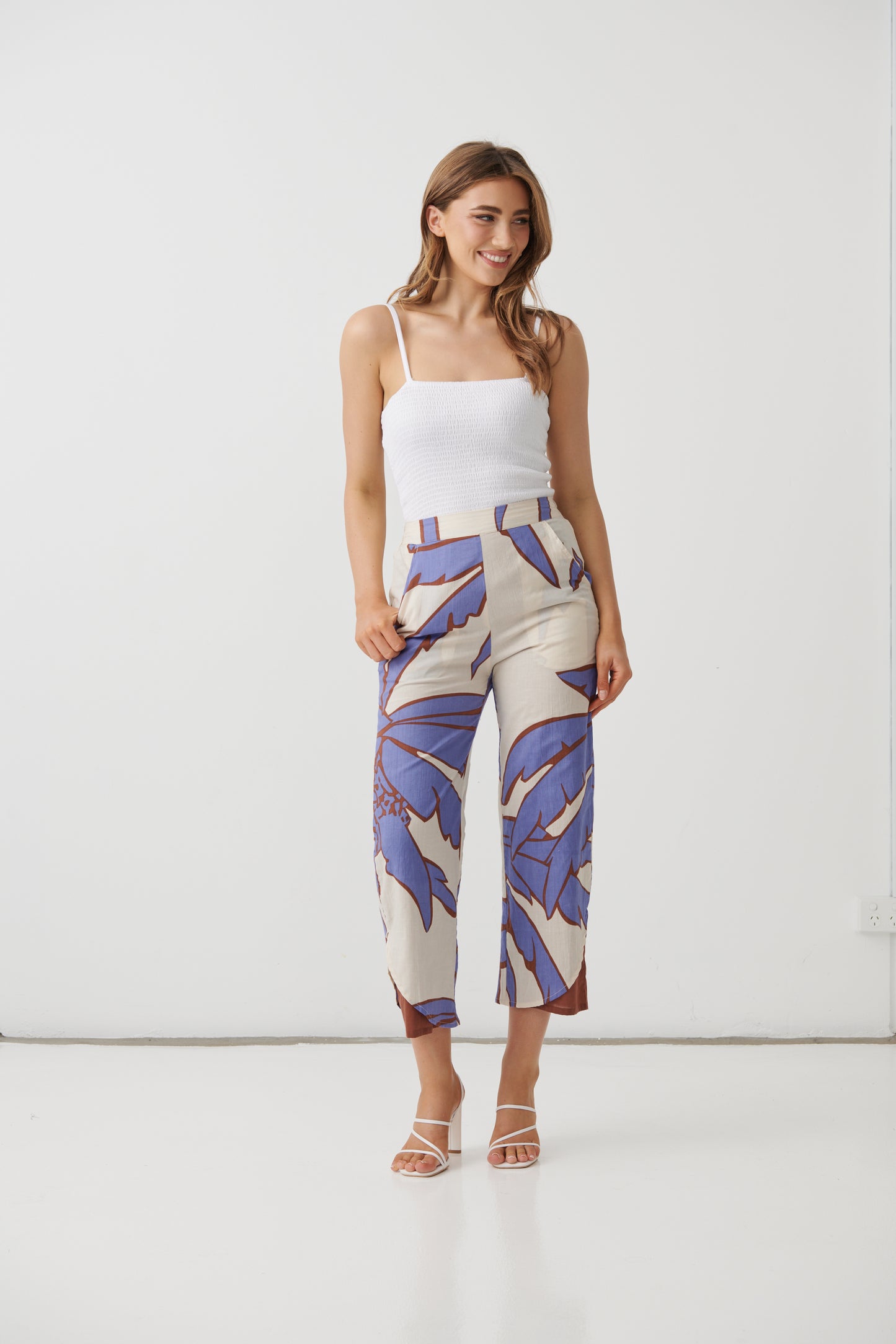 
                  
                    HF2804 Lilac Palms Pant w/Double Layer  Cut-Out
                  
                