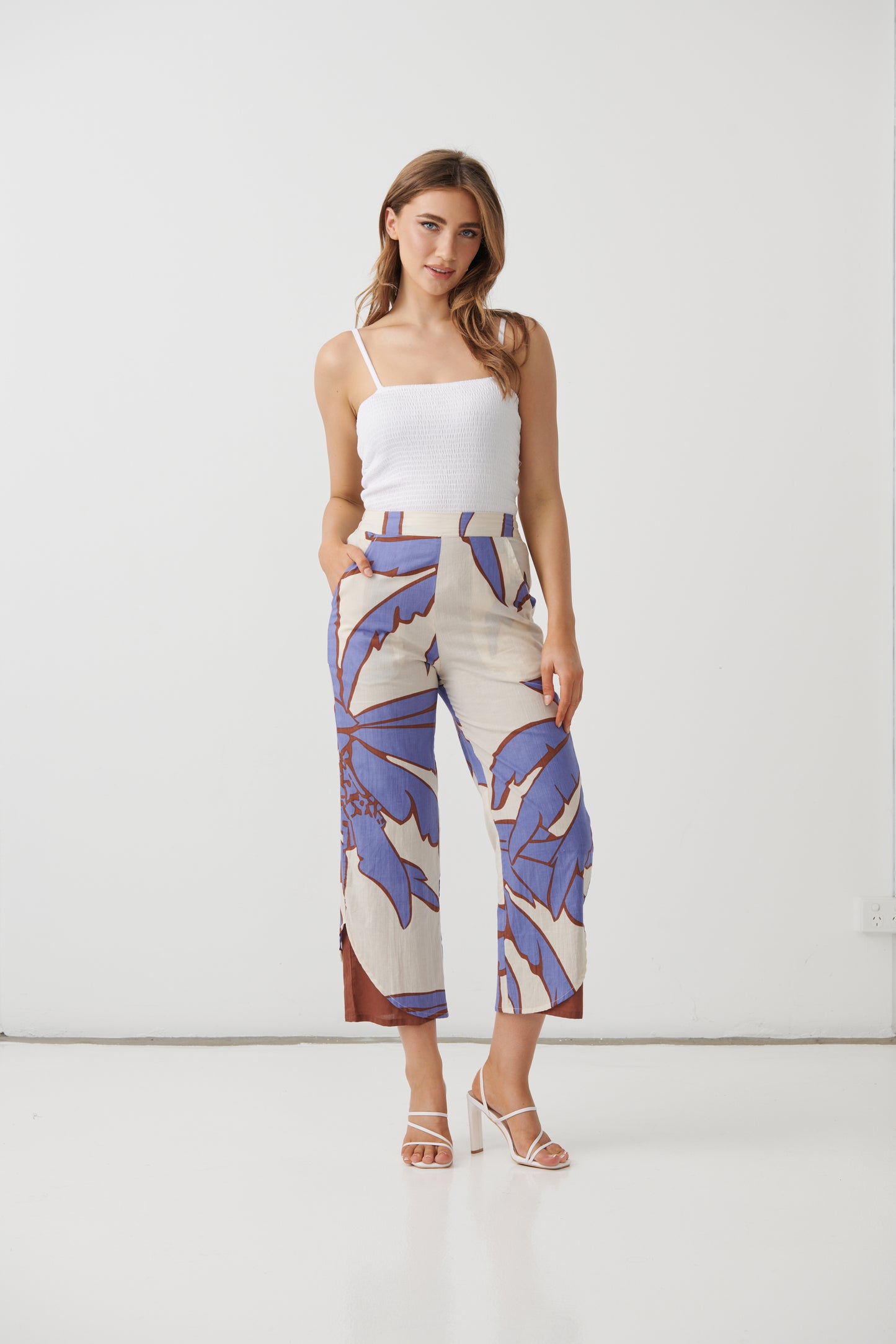 
                  
                    HF2804 Lilac Palms Pant w/Double Layer  Cut-Out
                  
                