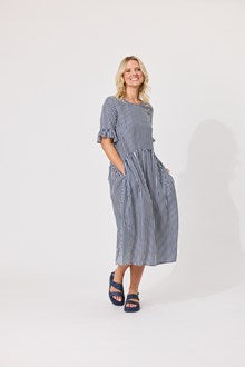 
                  
                    MADONNA DRESS-NAVY STRIPE
                  
                