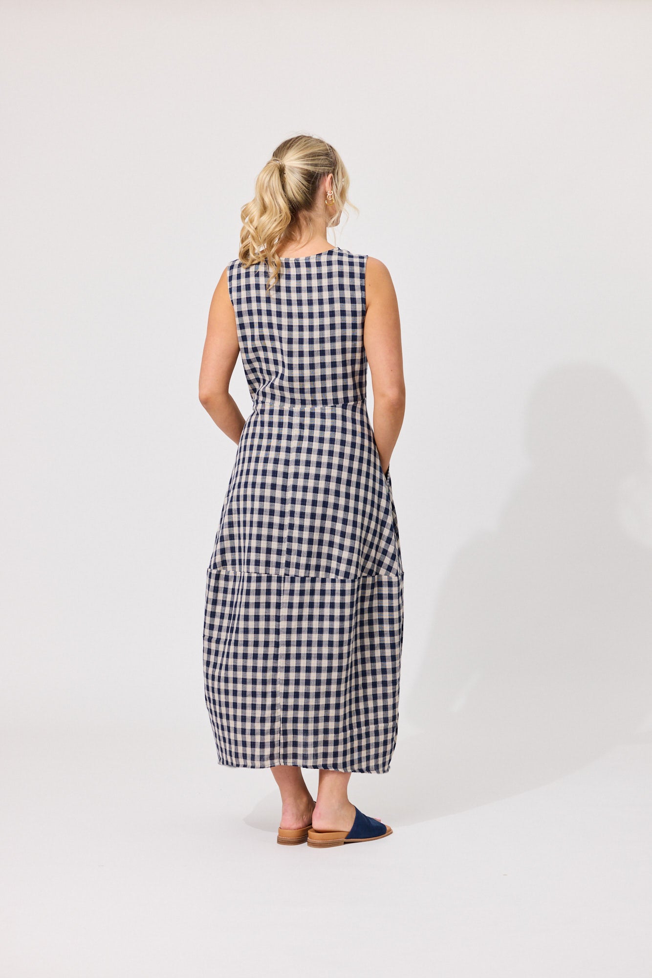 
                  
                    ANTIONA DRESS-NAVY GINGHAM
                  
                