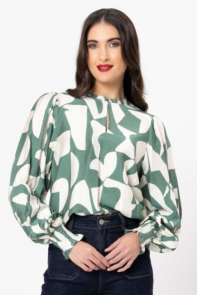 
                  
                    Seeking Lola MOVEMENT BLOUSE-FOREST SHADOW
                  
                