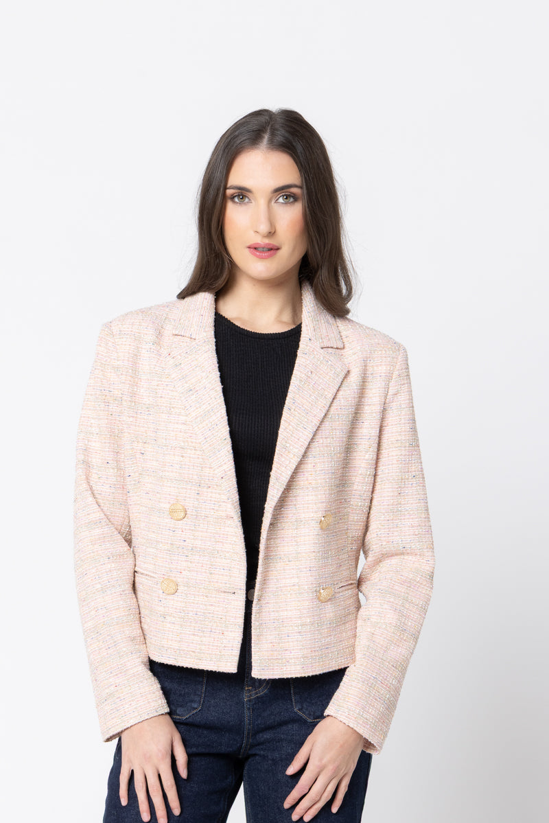 
                  
                    AUDRY BLAZER-BLUSH TWEED
                  
                