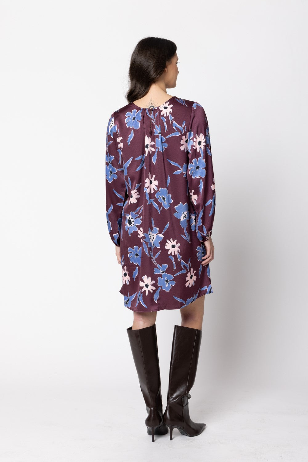
                  
                    SHIFT DRESS-MERLOT BLOSSOM
                  
                