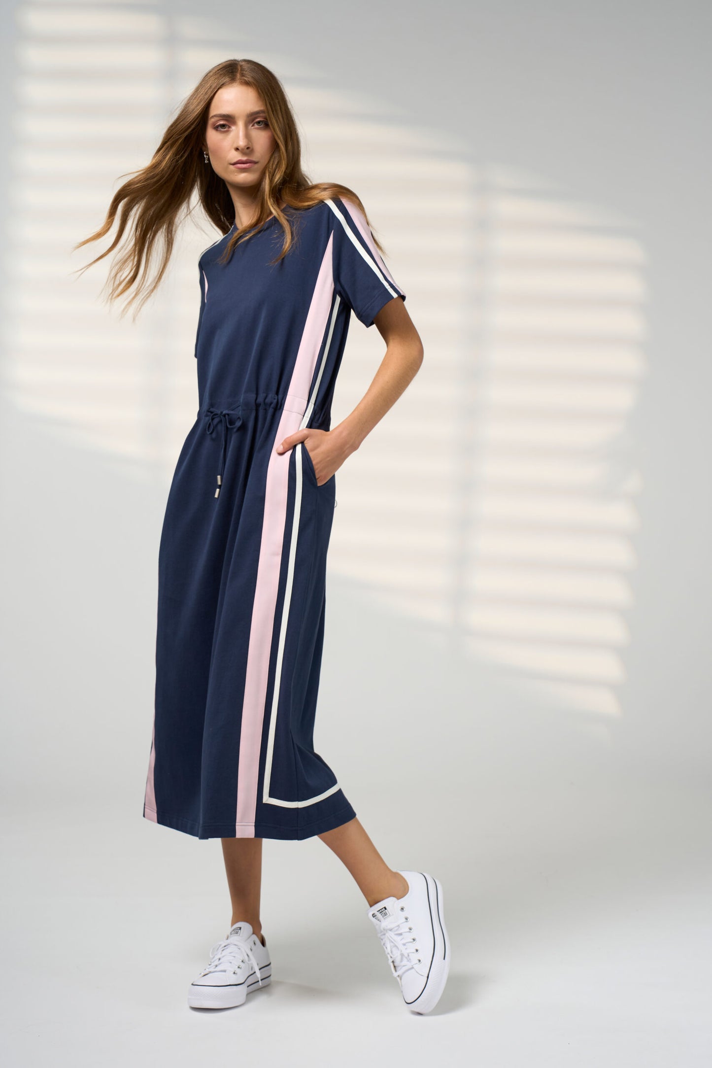 
                  
                    MADLY SWEETLY CONTOUR DRESS-PINK/NAVY
                  
                