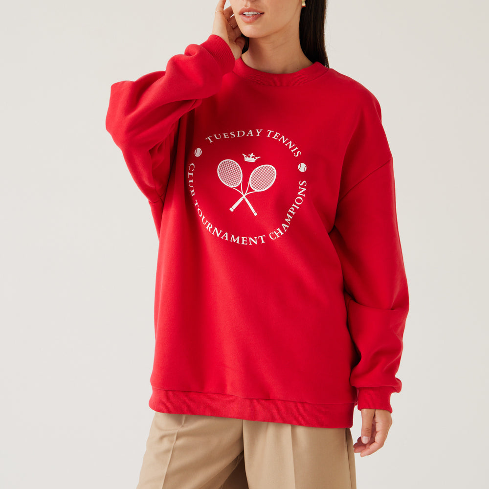 
                  
                    Sporty Sweatshirt Cherry Red
                  
                