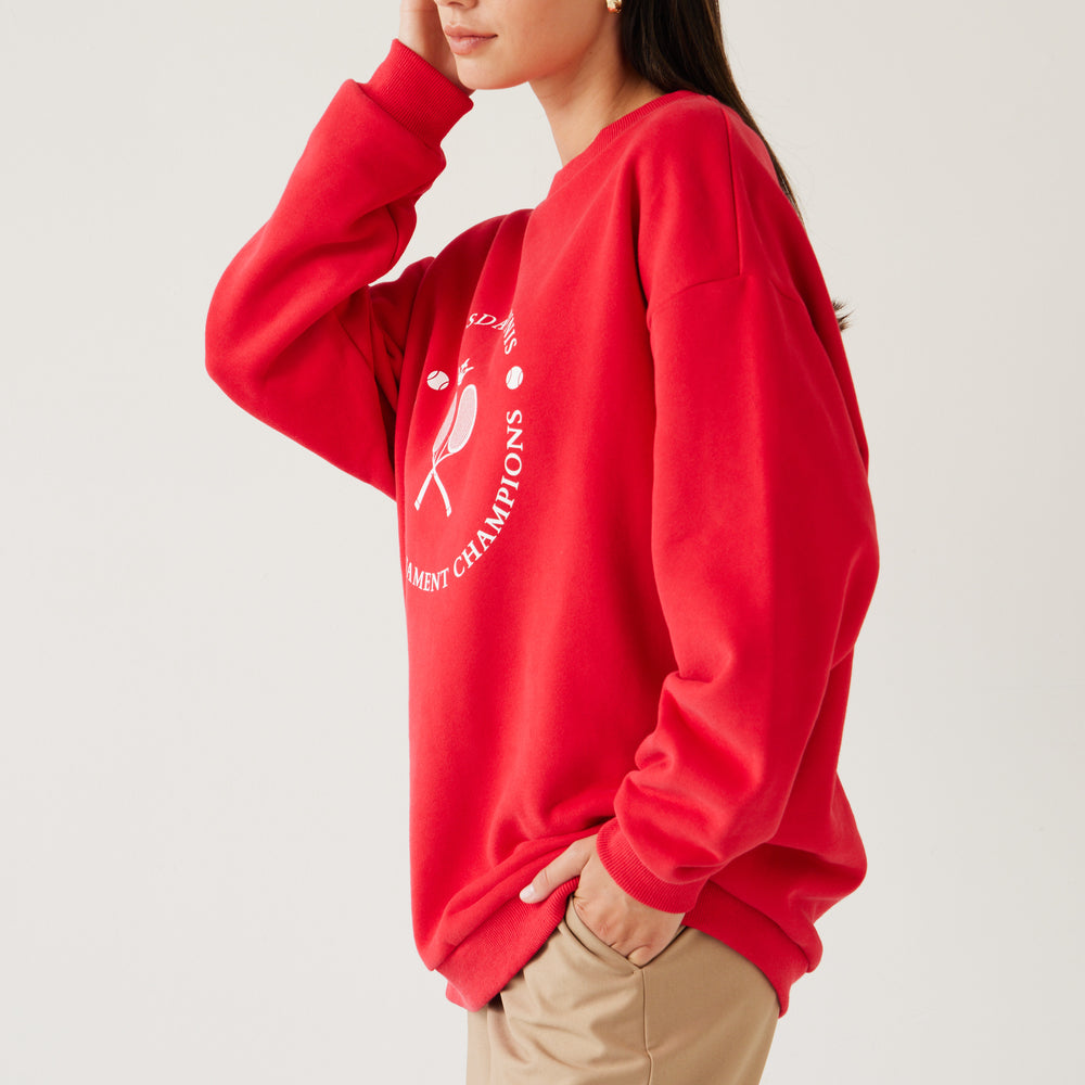 
                  
                    Sporty Sweatshirt Cherry Red
                  
                