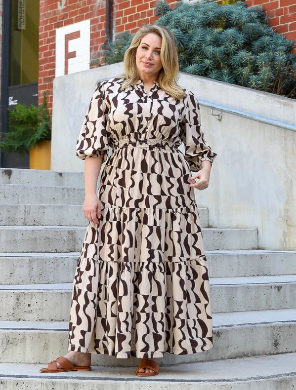 
                  
                    ZARA DRESS - Choc Print
                  
                