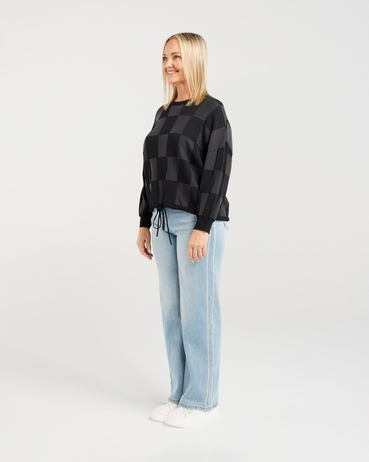 
                  
                    Amaris Knit -Grey Check
                  
                