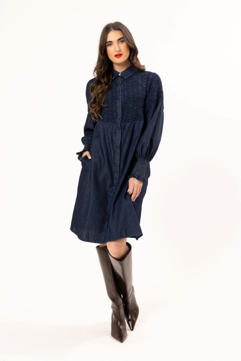 
                  
                    CHERI DRESS -INDIGO
                  
                