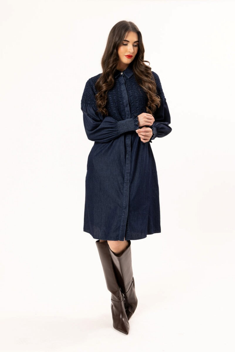 
                  
                    CHERI DRESS -INDIGO
                  
                