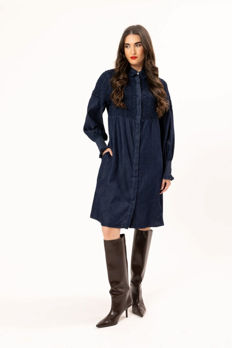 
                  
                    CHERI DRESS -INDIGO
                  
                