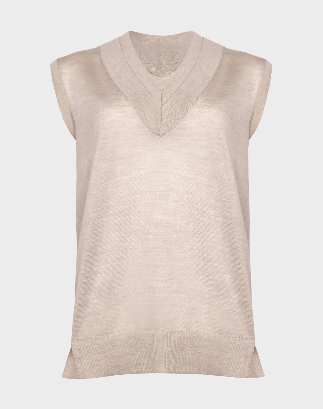 
                  
                    Double V Superfine Merino Vest
                  
                