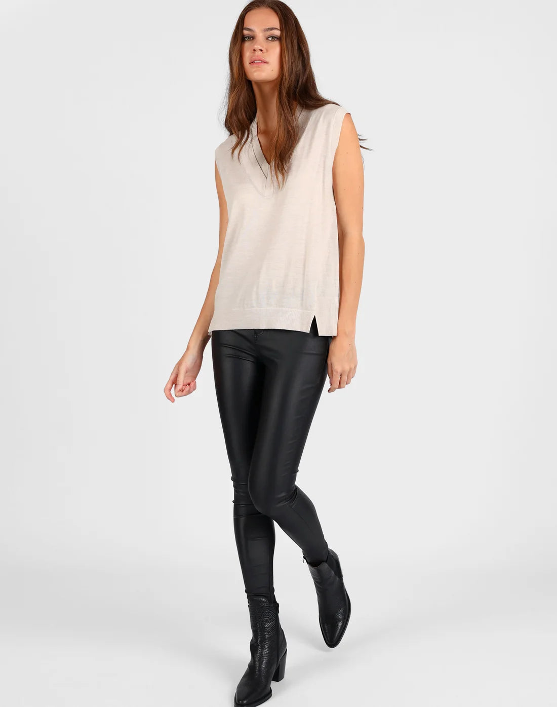 
                  
                    Double V Superfine Merino Vest
                  
                