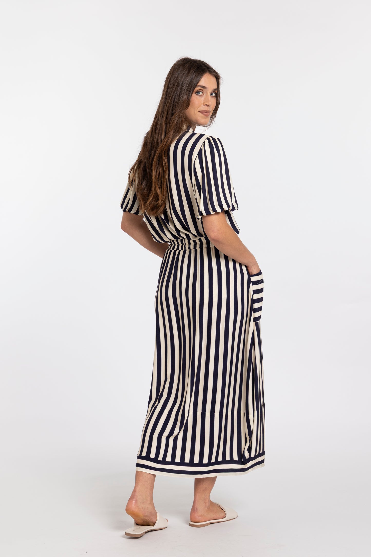 
                  
                    TRENLEY SKIRT-NAVY STRIPE
                  
                