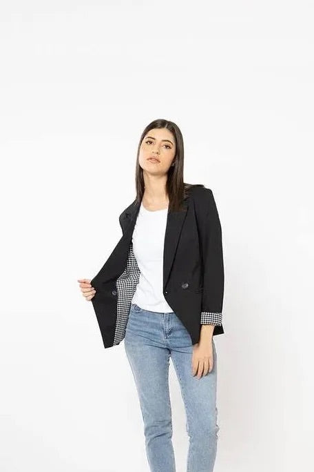 
                  
                    SEEKING LOLA GEORGIE BLAZER -BLACK/WHTE CHECK
                  
                