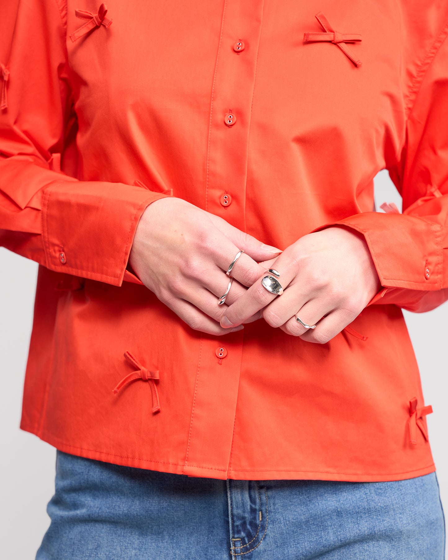
                  
                    K5106 Bow Shirt-Lava
                  
                