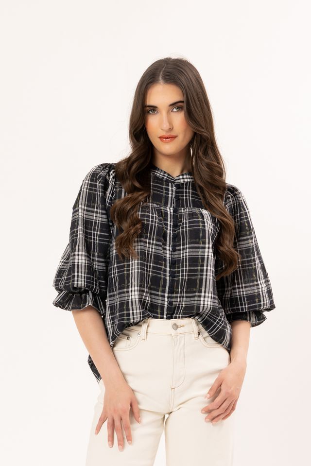 
                  
                    Seeking Lola CELIA BLOUSE-BLUE CHECK
                  
                