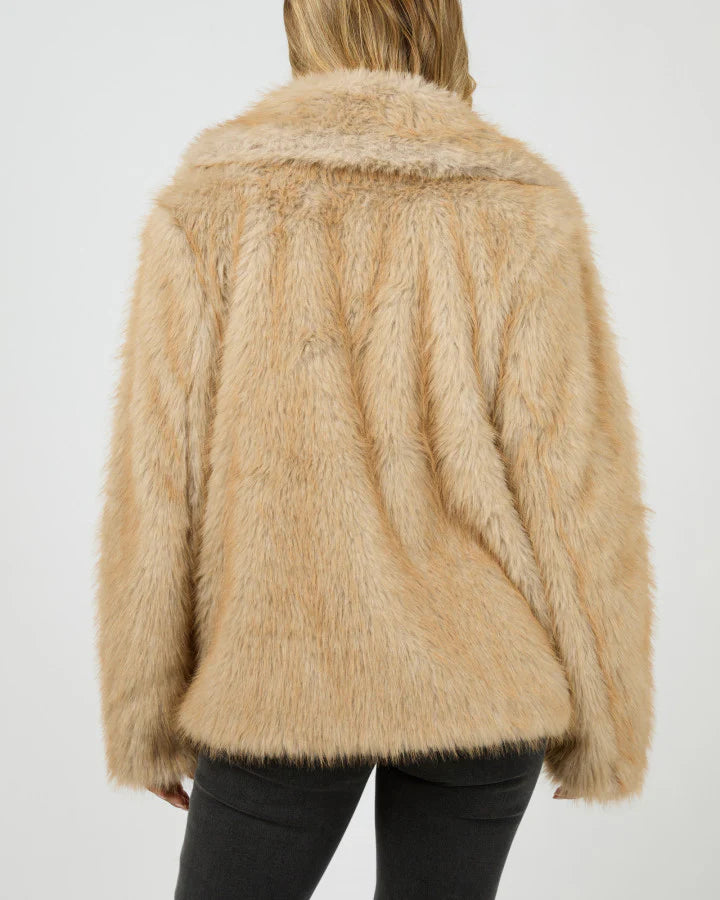 
                  
                    ALL ABOUT EVE SABLE FAUX FUR ZIP COAT
                  
                