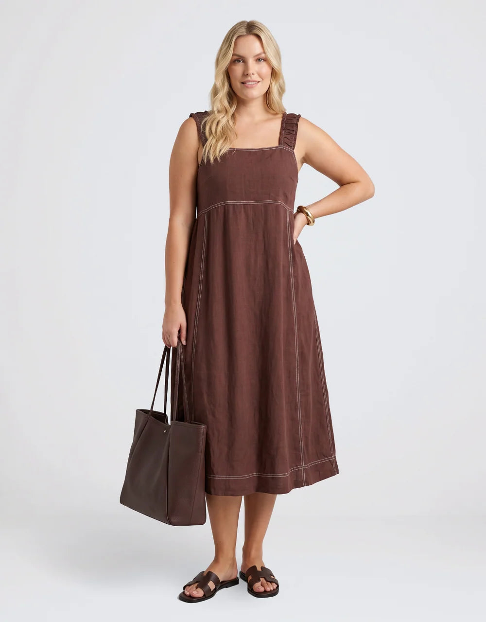 
                  
                    FOXWOOD SAGE DRESS-CHOCOLATE
                  
                