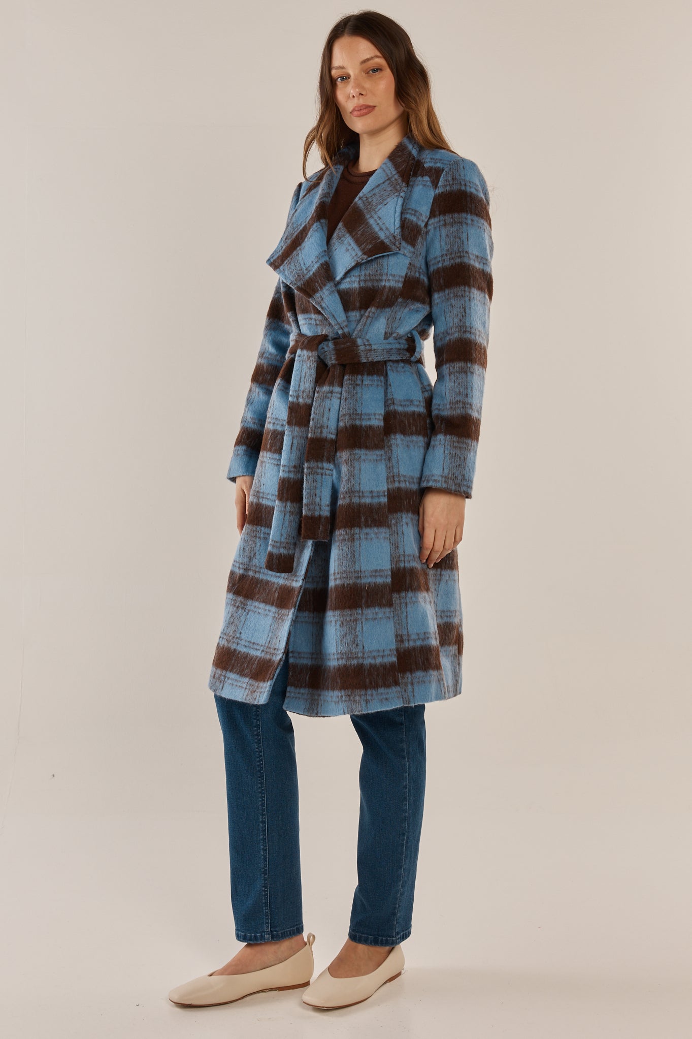 
                  
                    BRITNEY COAT-BLUE/CHOCOLATE CHECK
                  
                