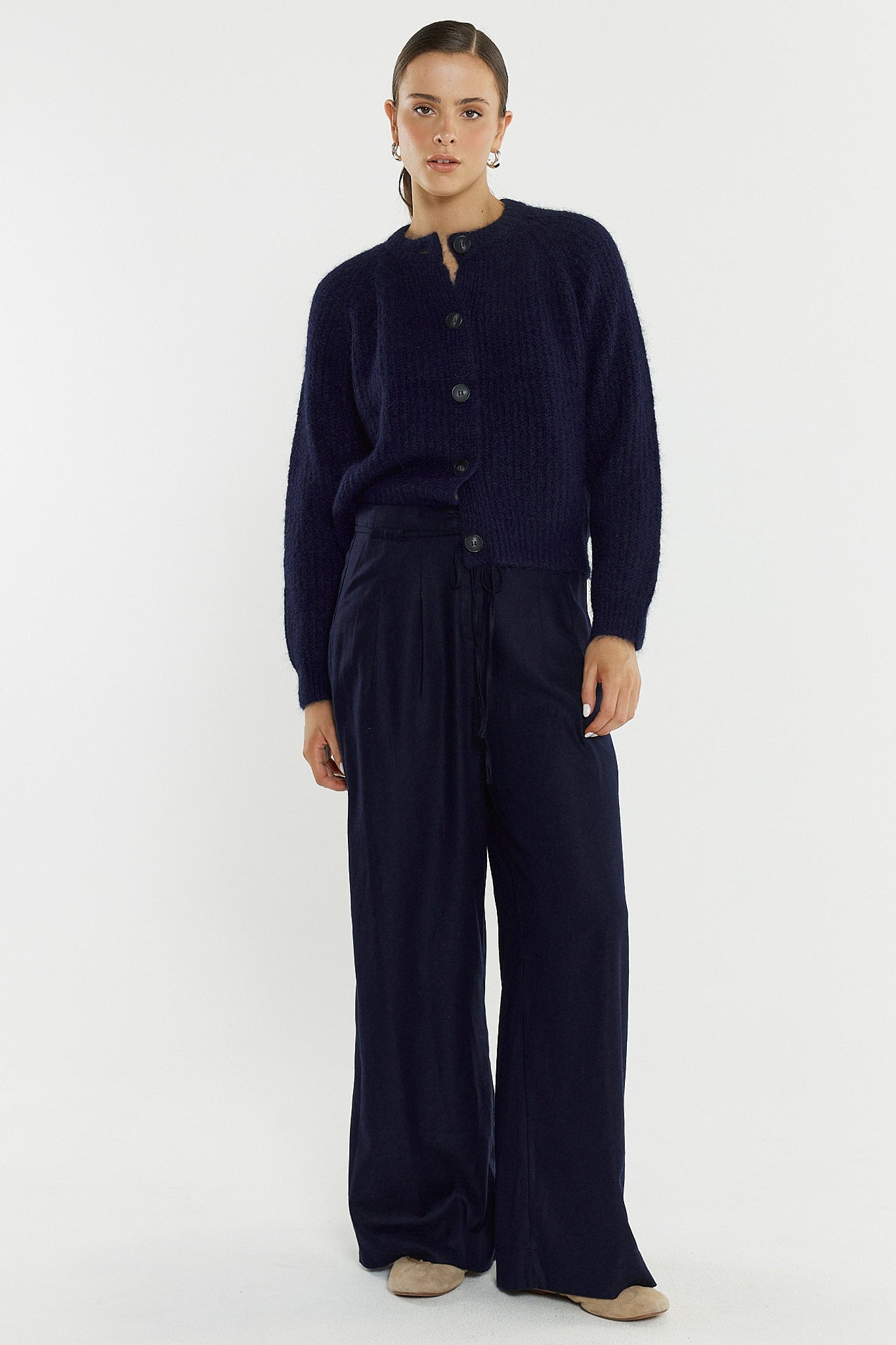 
                  
                    POSIE FLUFFY CARDI-NAVY-PRE ORDER
                  
                