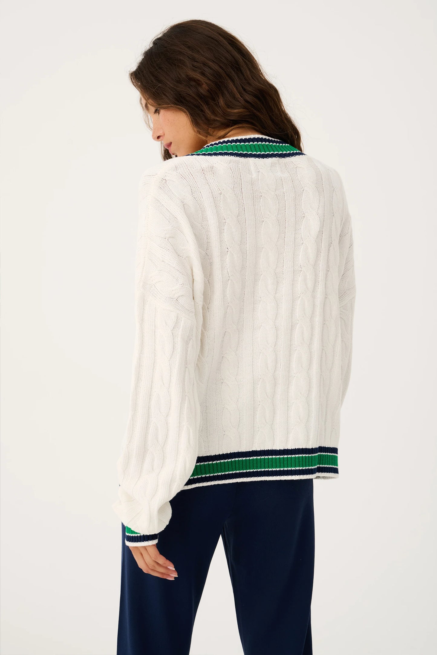 
                  
                    Asher Heritage Knit Sweater - Cream/Tide
                  
                